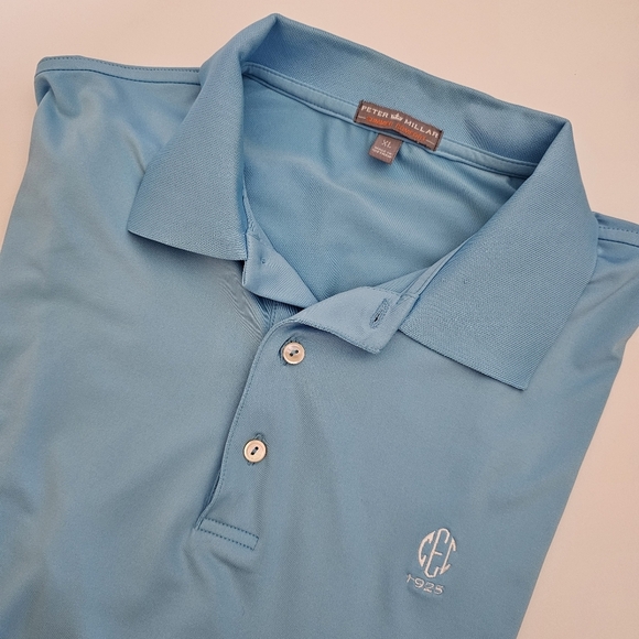 Peter Millar Men's Light Blue Golf‎ Polo Shirt Summer Comfort Size XL - Picture 1 of 8